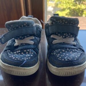 Stride Rite Navy Sneakers with Flower Design